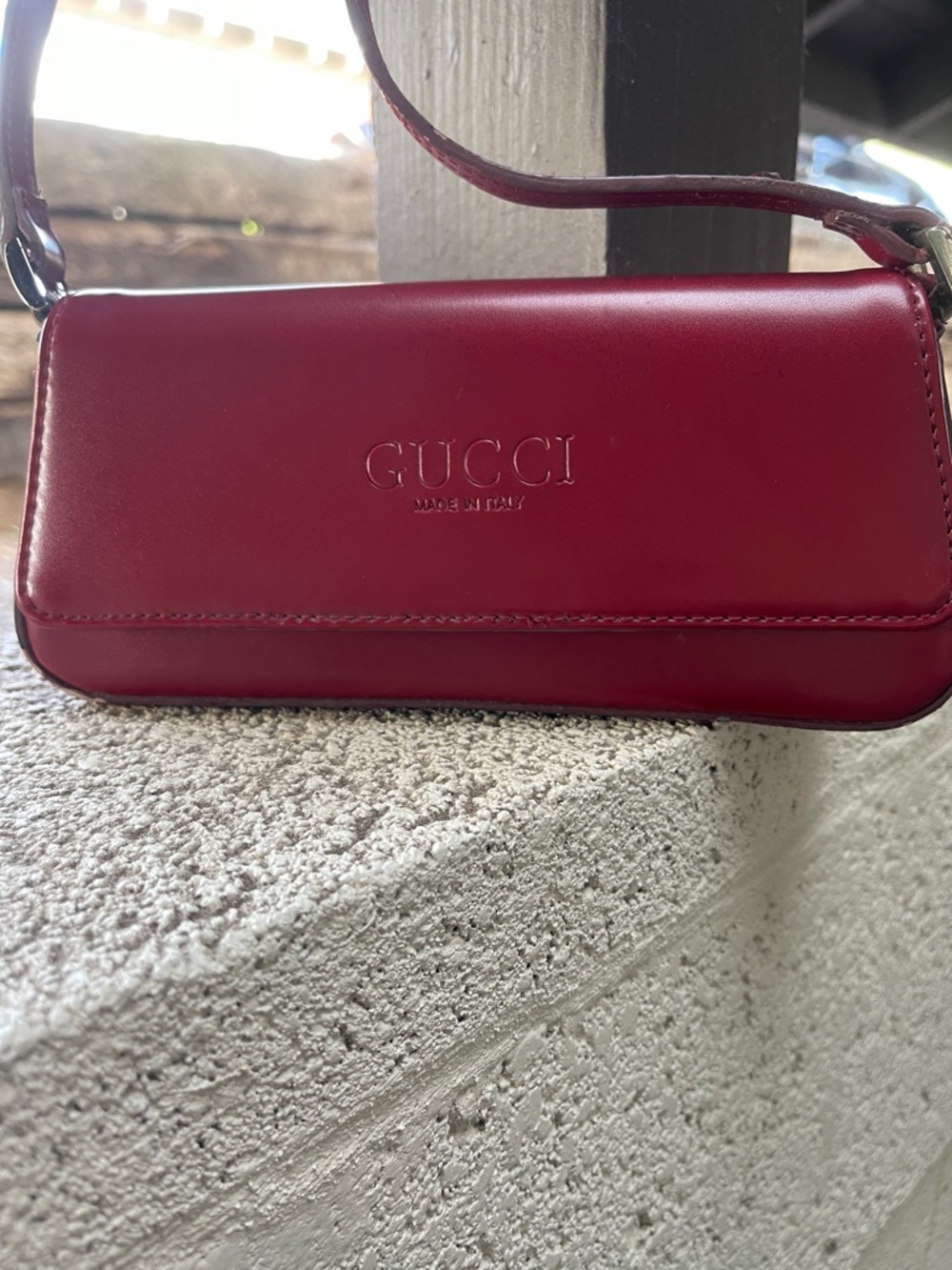 Gucci Burgundy Leather Mini Shoulder Bag - Picture 2 of 9
